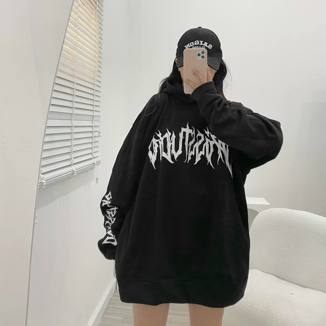 Áo Hoodie DORIS Có Nón Mũ 2 Lớp Màu Đen Nam Nữ Cặp Đôi - FREESHIP ĐẸP -Khoác Nỉ Ngoại Unisex Kiểu Hàn Quốc