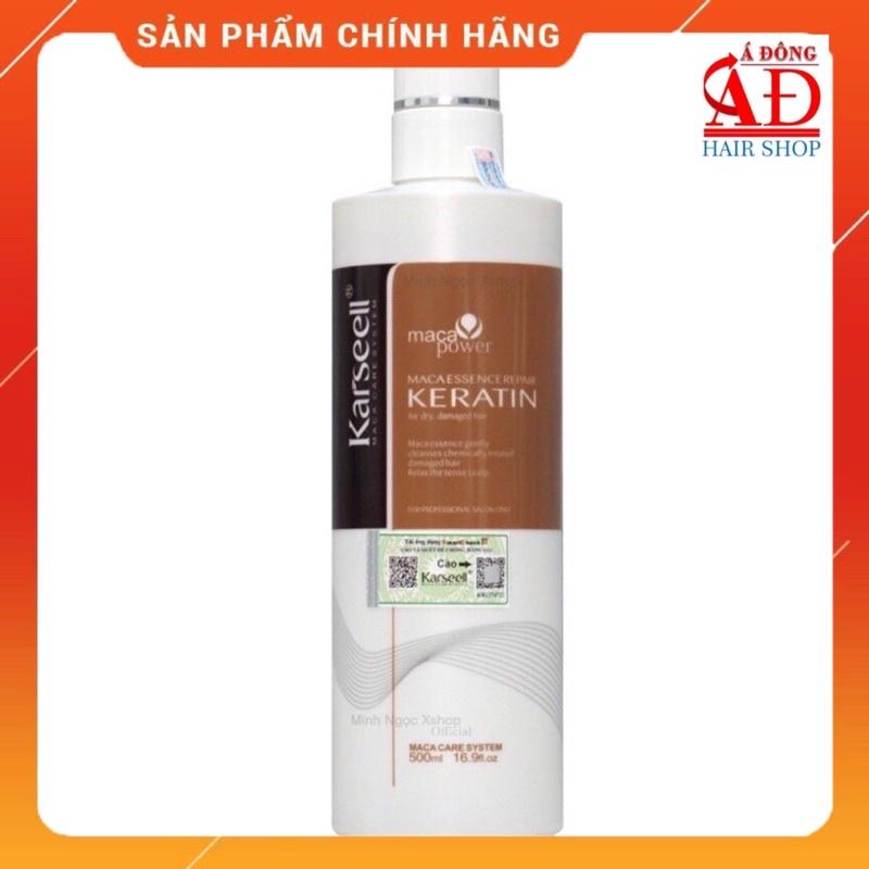 [+Tặng mũ trùm] Bộ phục hồi Keratin Collagen Karseell kết hợp phục hồi thần tốc tóc hư tổn 500ml