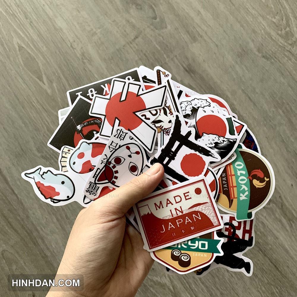 Sticker phong cách Nhật Bản - Japan - Dán Trang Trí - Chống Nước Chống Nắng