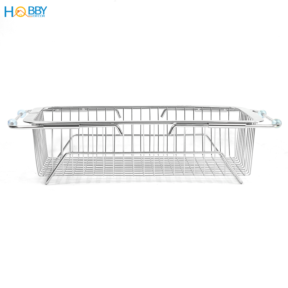 Khay đựng chén đĩa gác chậu rửa chén co giãn Hobby Home Decor KDC5 - Inox 304 không rỉ sét