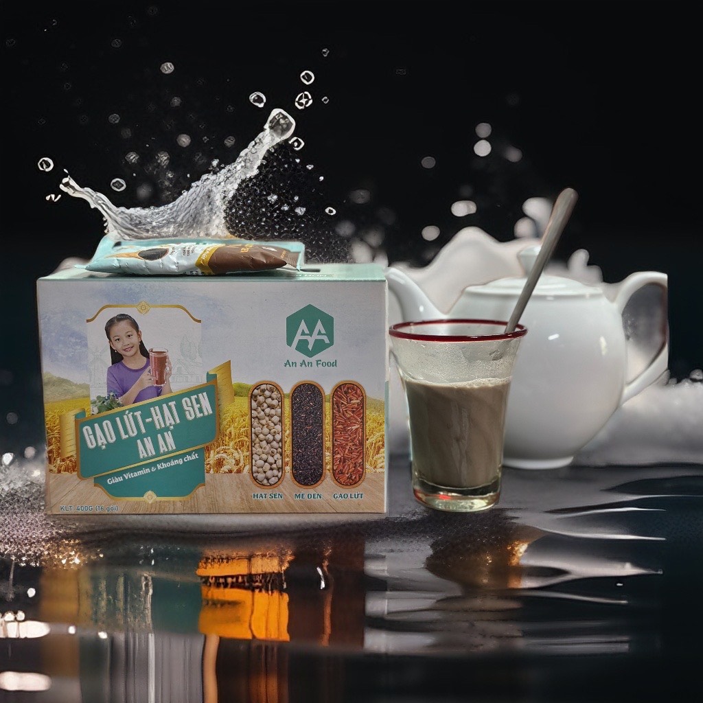 Bột gạo lứt hạt sen mè đen  lượng đường thấp hữu cơ tự nhiên