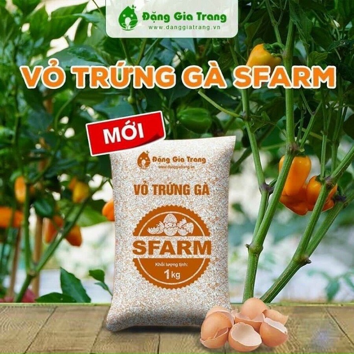 Vỏ Trứng Gà Sfarm Đã Xử Lý - Vỏ Trứng Gà Bón Cây Trồng - 1kg