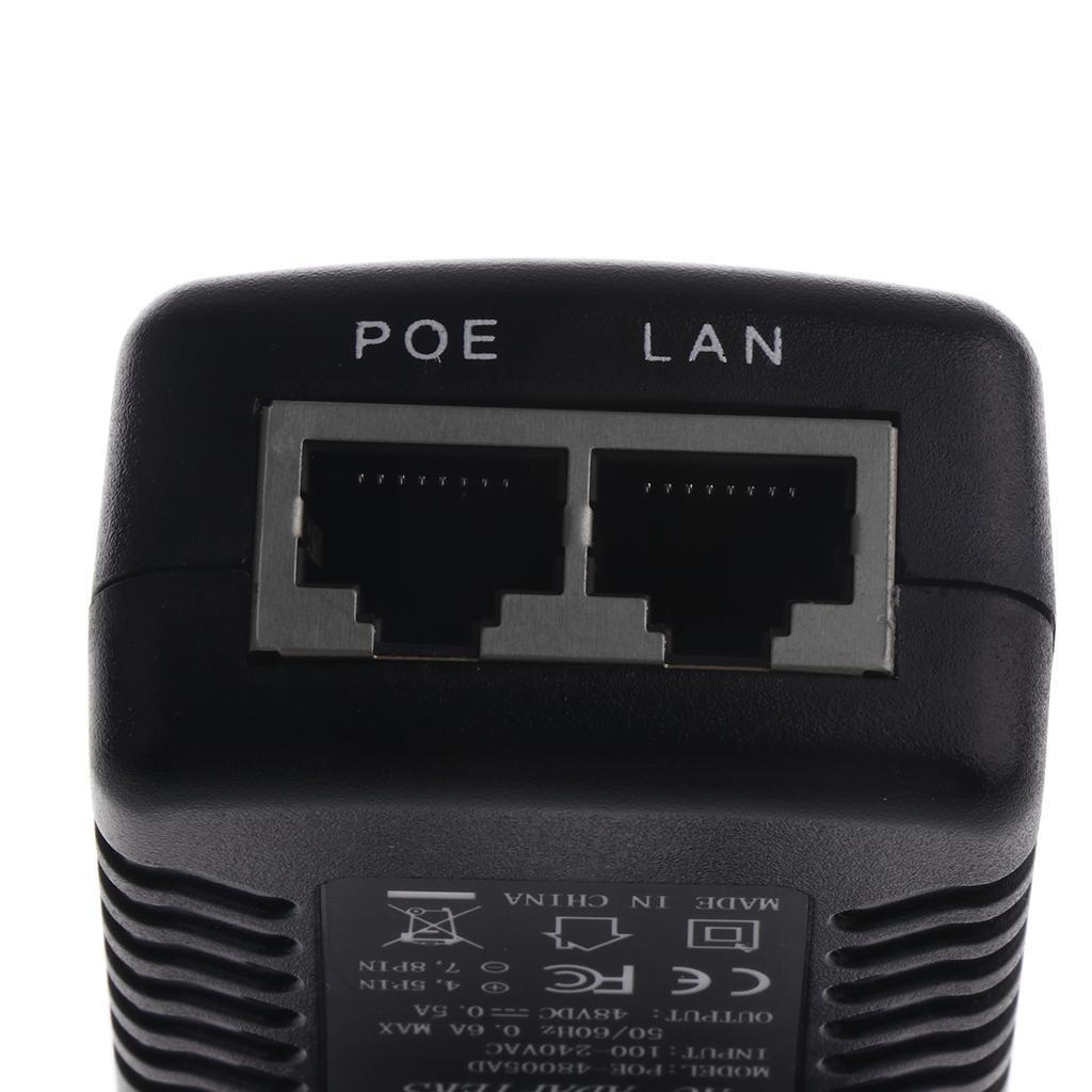 48V 0.5A PoE  Power Over Ethernet Adapter for 802.3  Camera