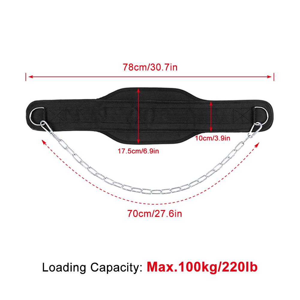 Đai nâng tạ với dây xích kéo để tập cho phòng tập thể hình Cử tạ