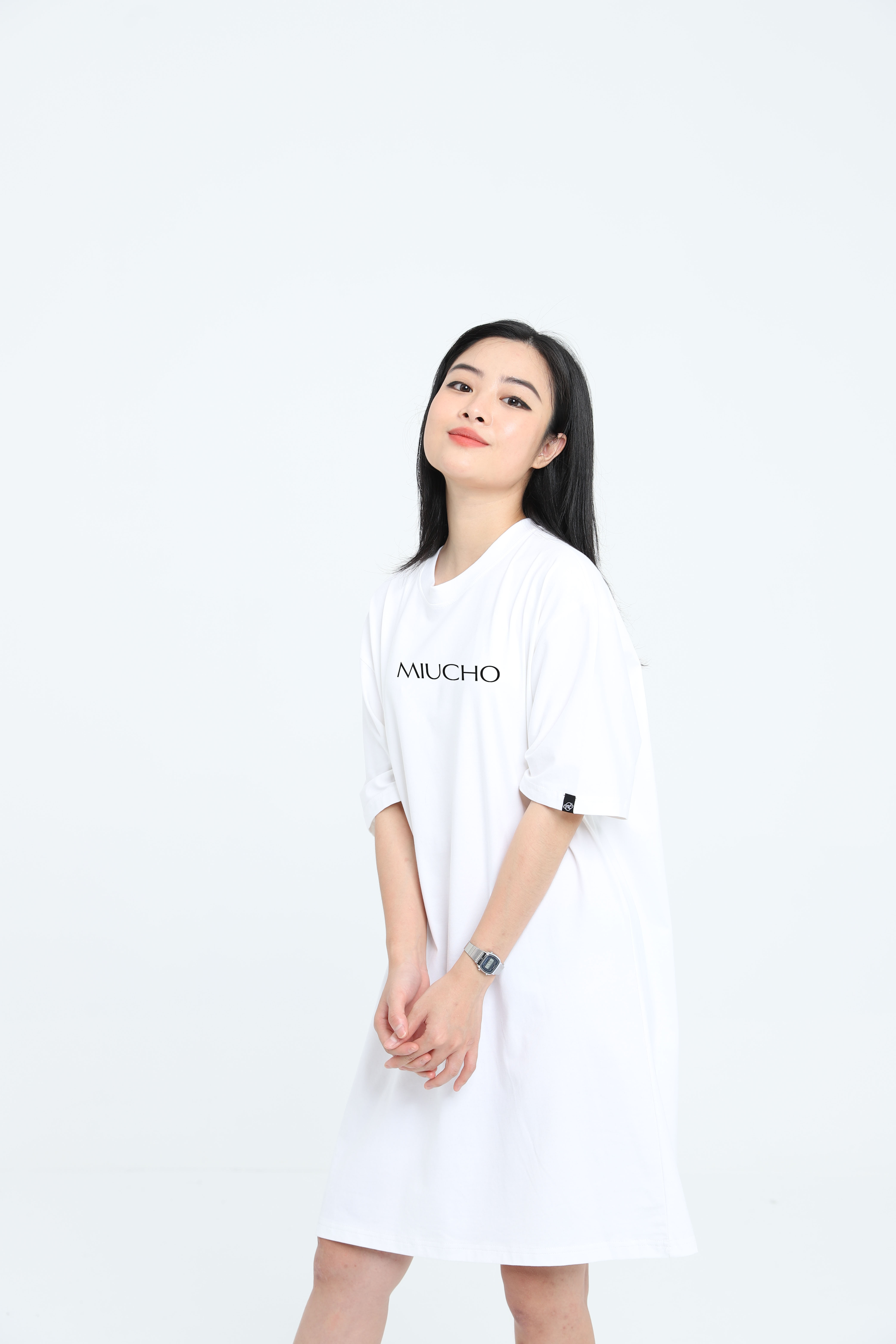 Đầm suông dài tay lỡ, váy suông dáng dài tay vintage nữ cổ tròn chất cotton bigsize DT030 Miucho in local brand