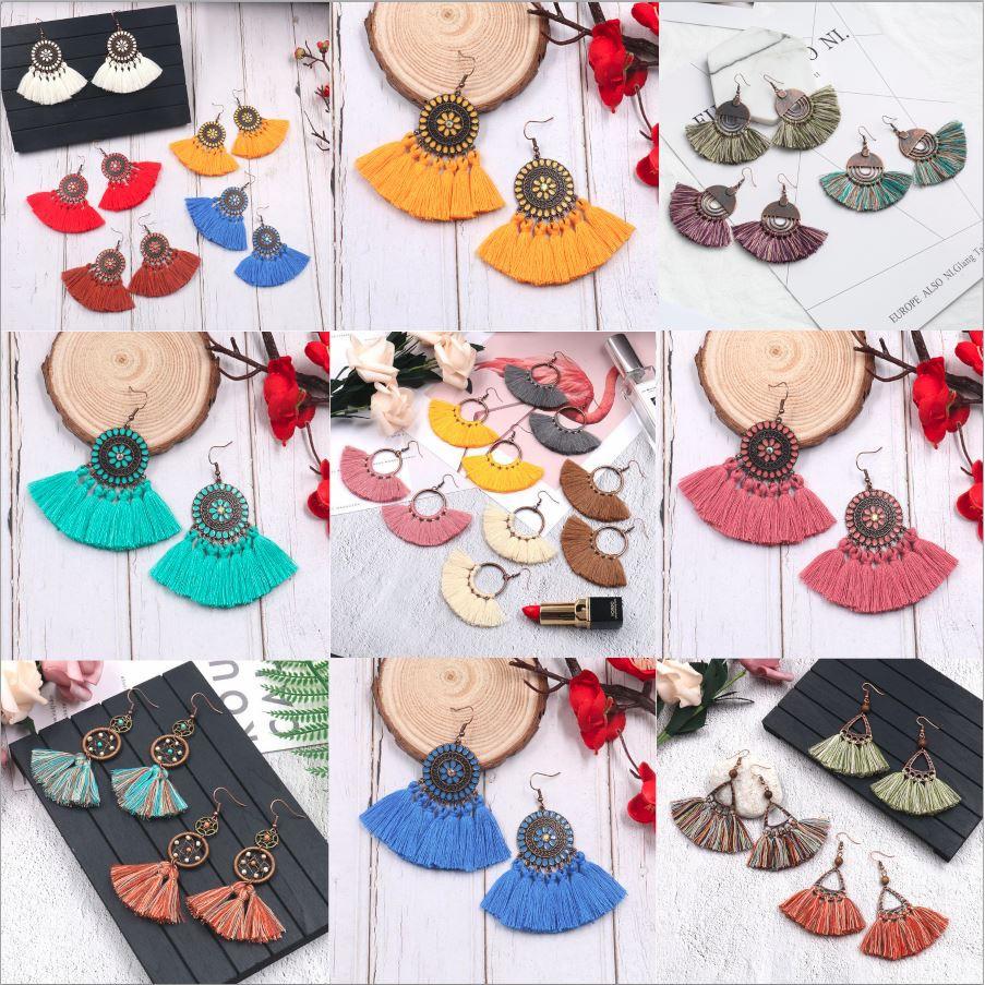 Bộ Sưu Tập Bông Tai Chỉ Thêu Phong Cách Boho - Khung Hình Quạt
