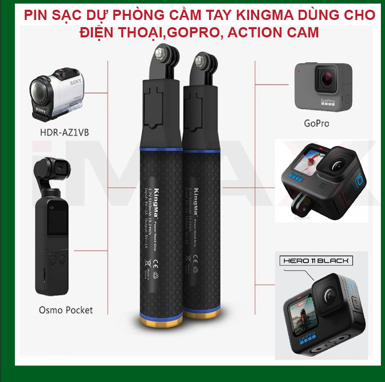 PIN SẠC DỰ PHÒNG CẦM TAY KINGMA DÙNG CHO ĐIỆN THOẠI,GOPRO, ACTION CAM - HÀNG CHÍNH HÃNG