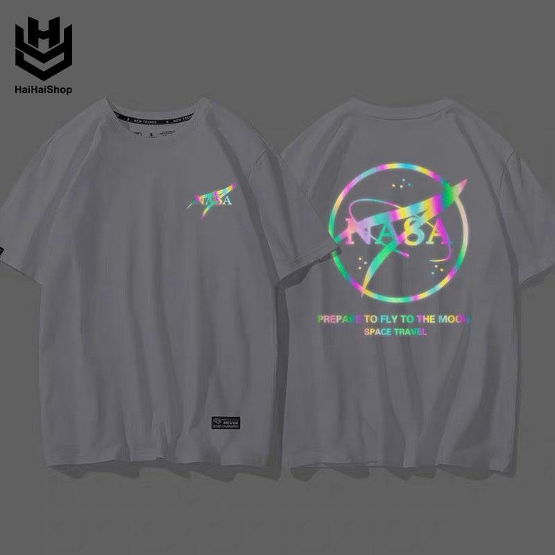 Áo Thun Phản Quang NASA Cotton 75% Form Rộng Unisex Nam Nữ Rẻ Đẹp KIS OFFICIAL