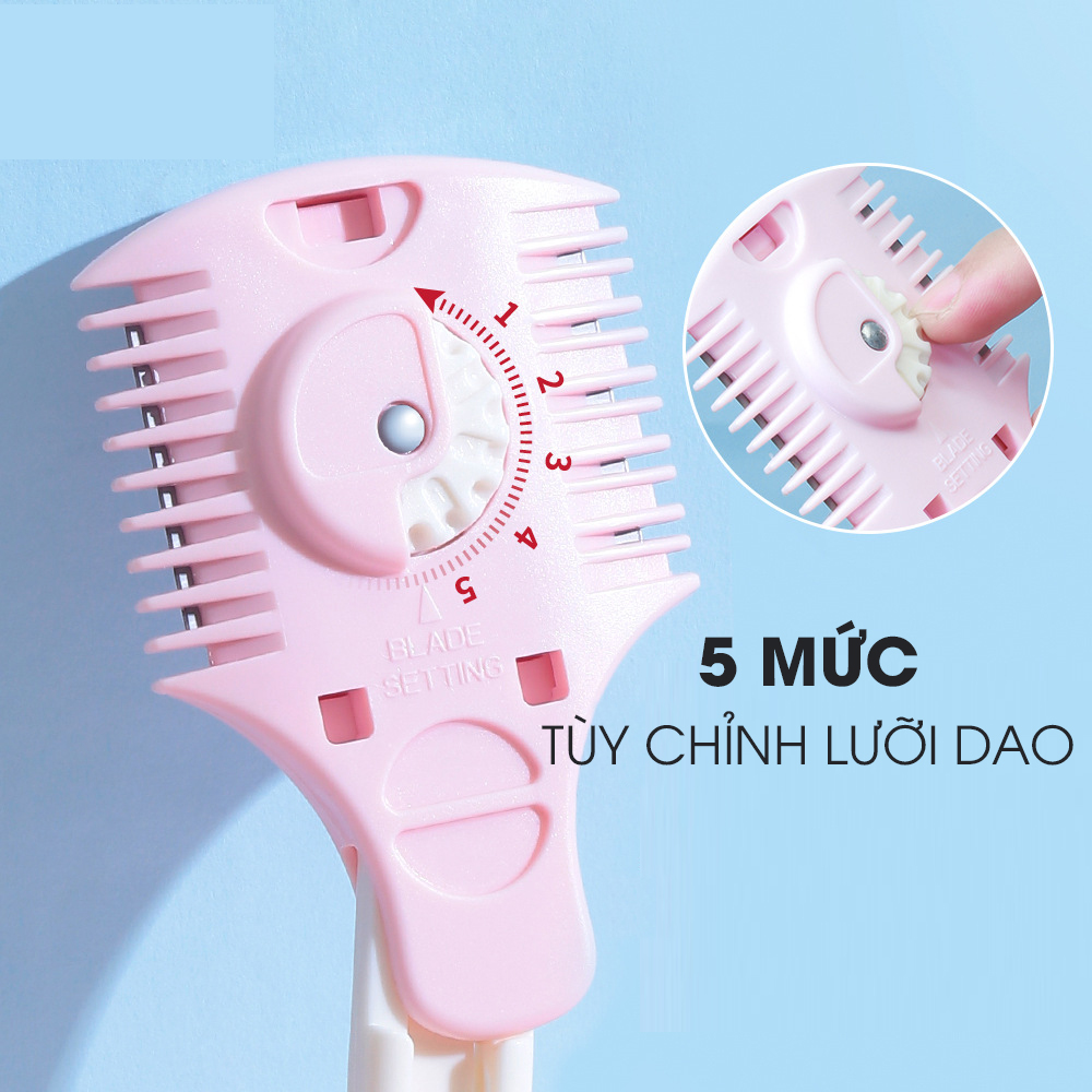 Lược Tỉa Tóc Mái Kèm Dao Lam Thông Minh LMLTOP