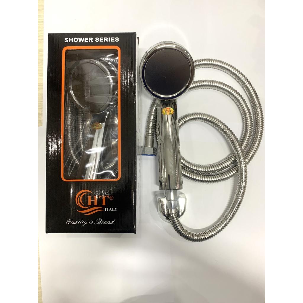 Vòi Sen Tắm Tăng Áp Inox Tay Nhựa Mạ Crome Cao Cấp