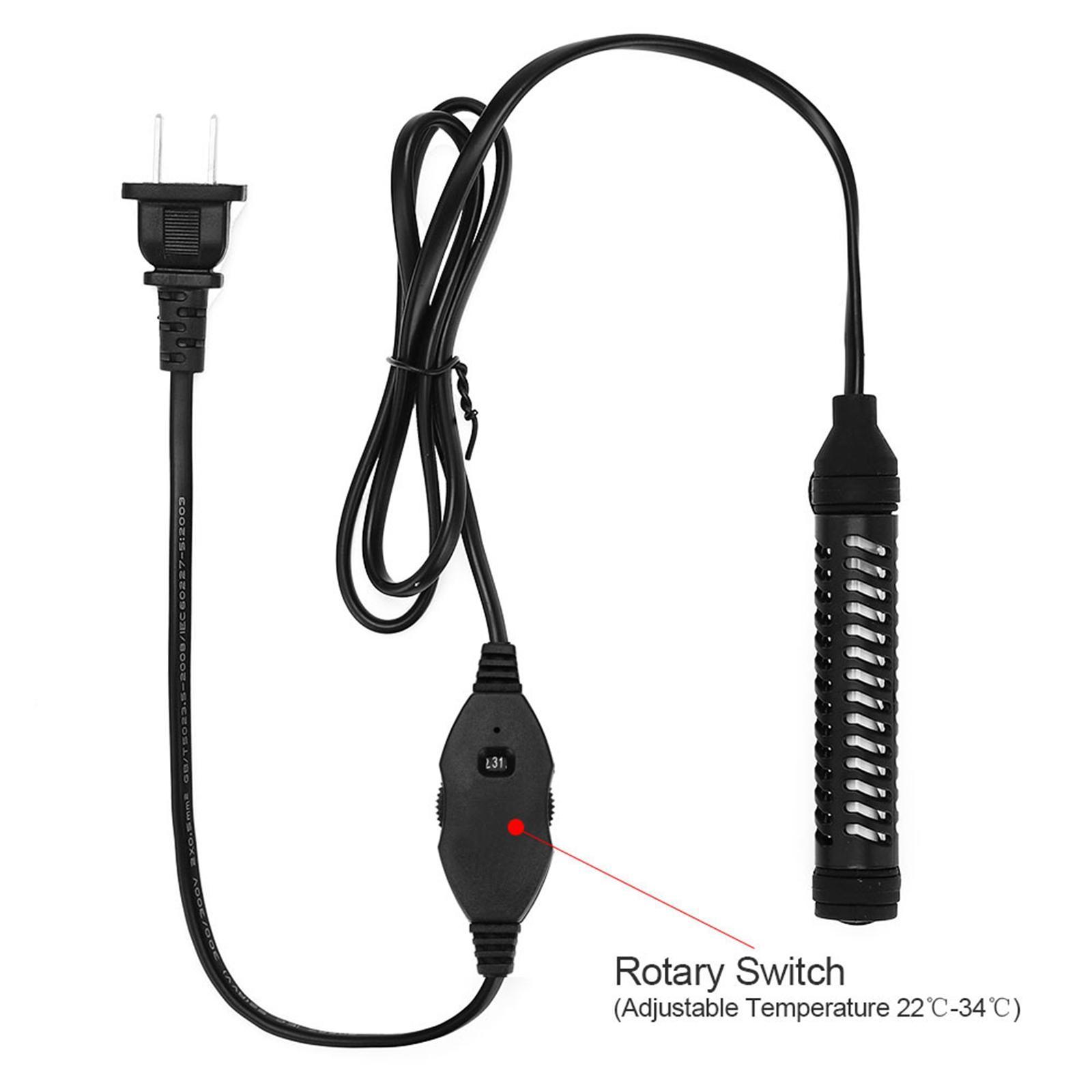 Small Aquarium Heater 50W Submersible Digital Display Fish Tank Heating Rod