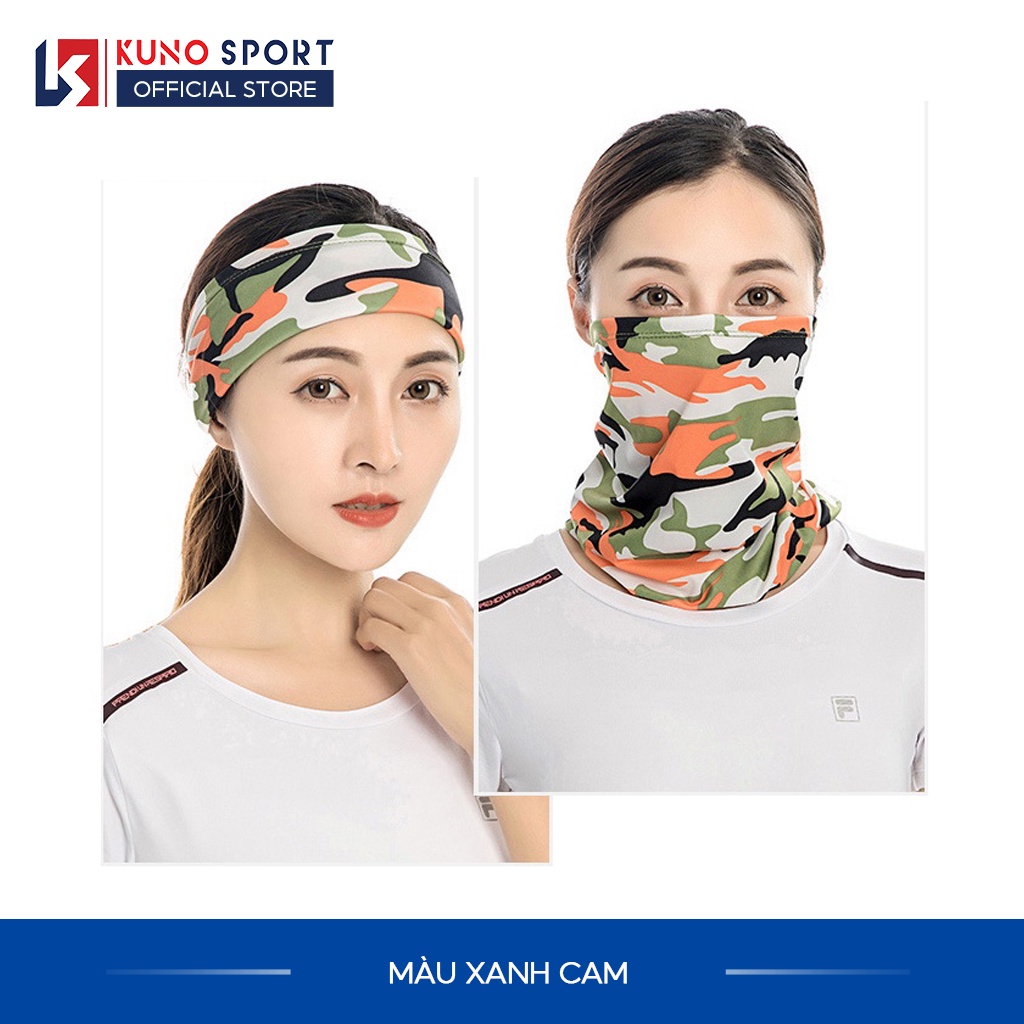 Khăn phượt đa năng KUNOSPORT chống nắng bụi cao cấp, chất liệu vải trơn co dãn nhiều màu lựa chọn