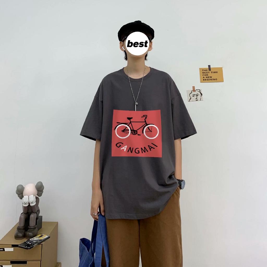Áo Thun Nam Tay Ngắn In Hình Xe Đạp Cá Tính