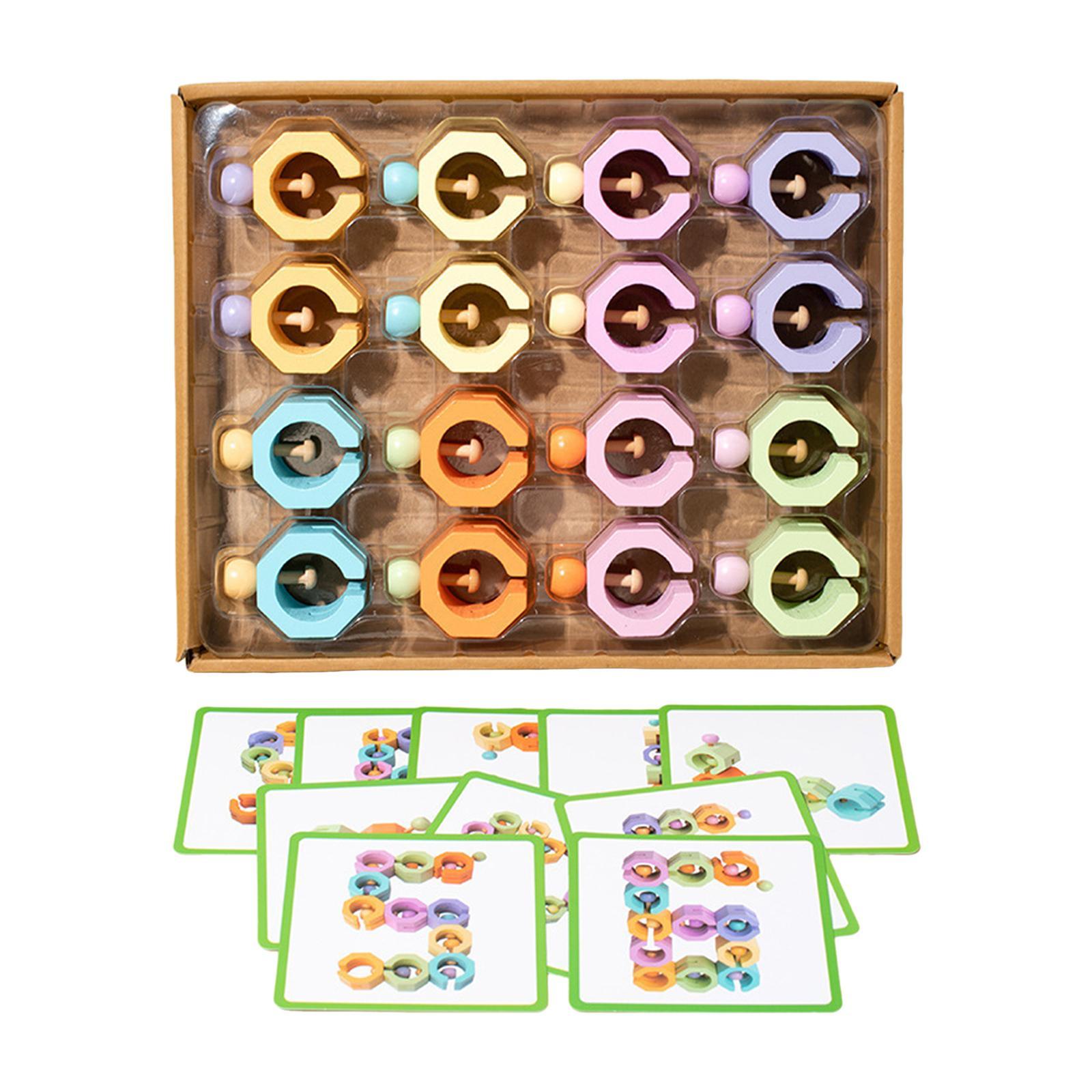 Montessori Shape Sorter Stacker Matching Blocks Colorful