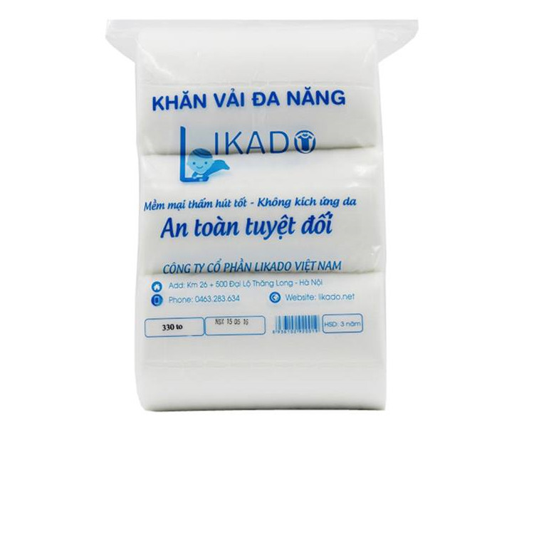 Combo 3 gói khăn vải khô likado dạng cuộn 500g kích thước 18x20cm khoảng 330 tờ