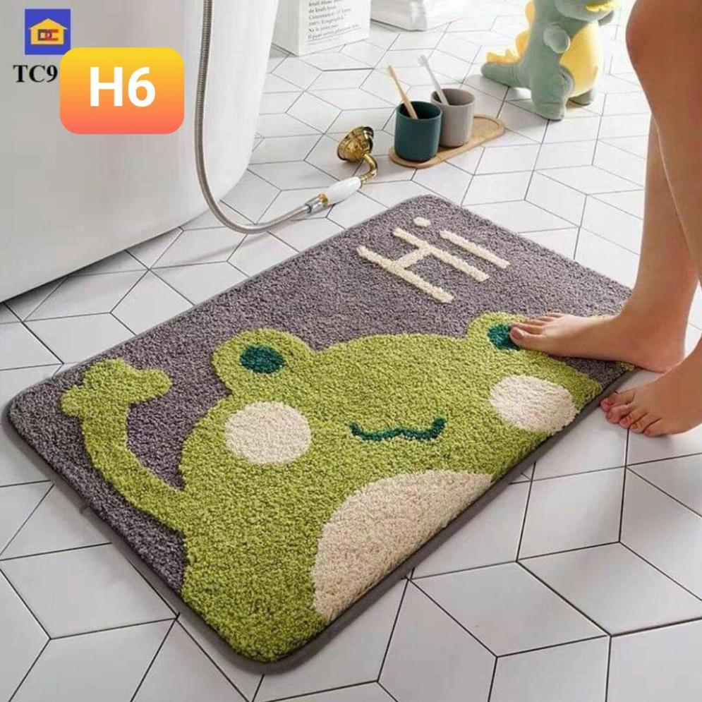THẢM CHÙI CHÂN LÔNG CỪU 3D Chống trượt mềm mại siêu thấm 40x60