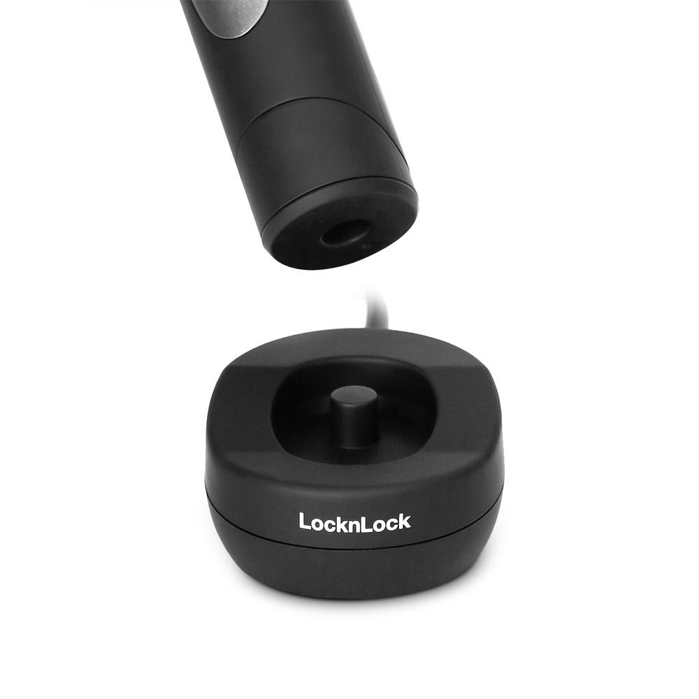 Bàn chải điện Lock&Lock ENR626BLK dùng pin sạc - Hàng chính hãng có 3 chế độ, chống nước, kèm hộp đựng mang đi - Hapos