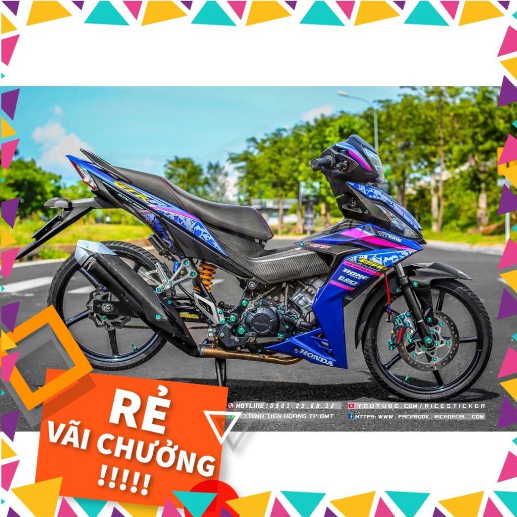 Tem Rời Winner V1 Mẫu Chữ GTR 150 Xanh Hồng Bạc