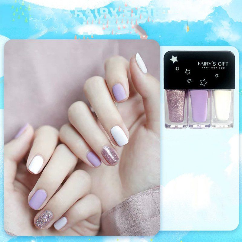 Set 3 lọ sơn móng tay, sơn gel móng tay bóng nhiều màu nail color SM12