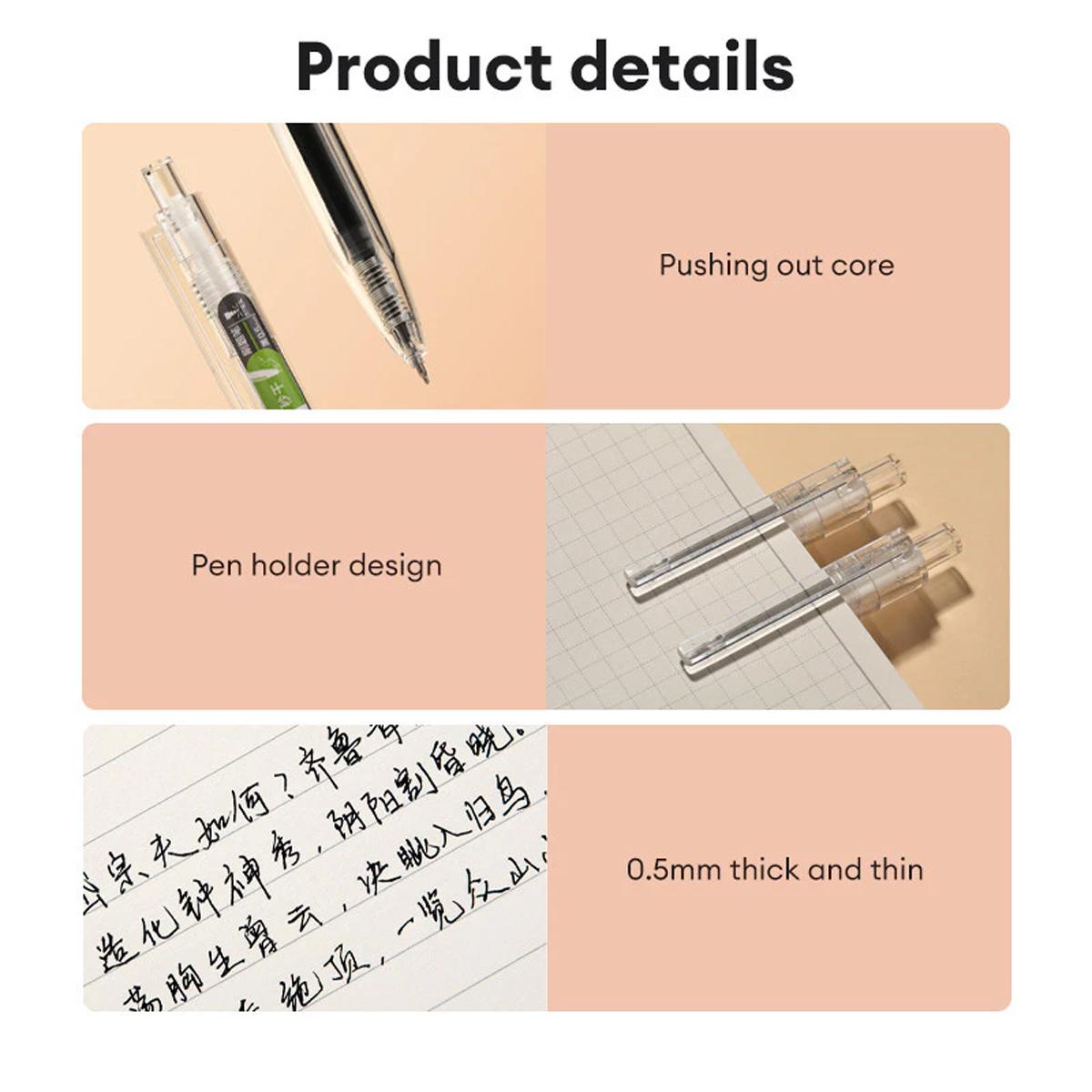 Bút Gel Bấm 0.5 mm - Deli S05 - Mực Đen