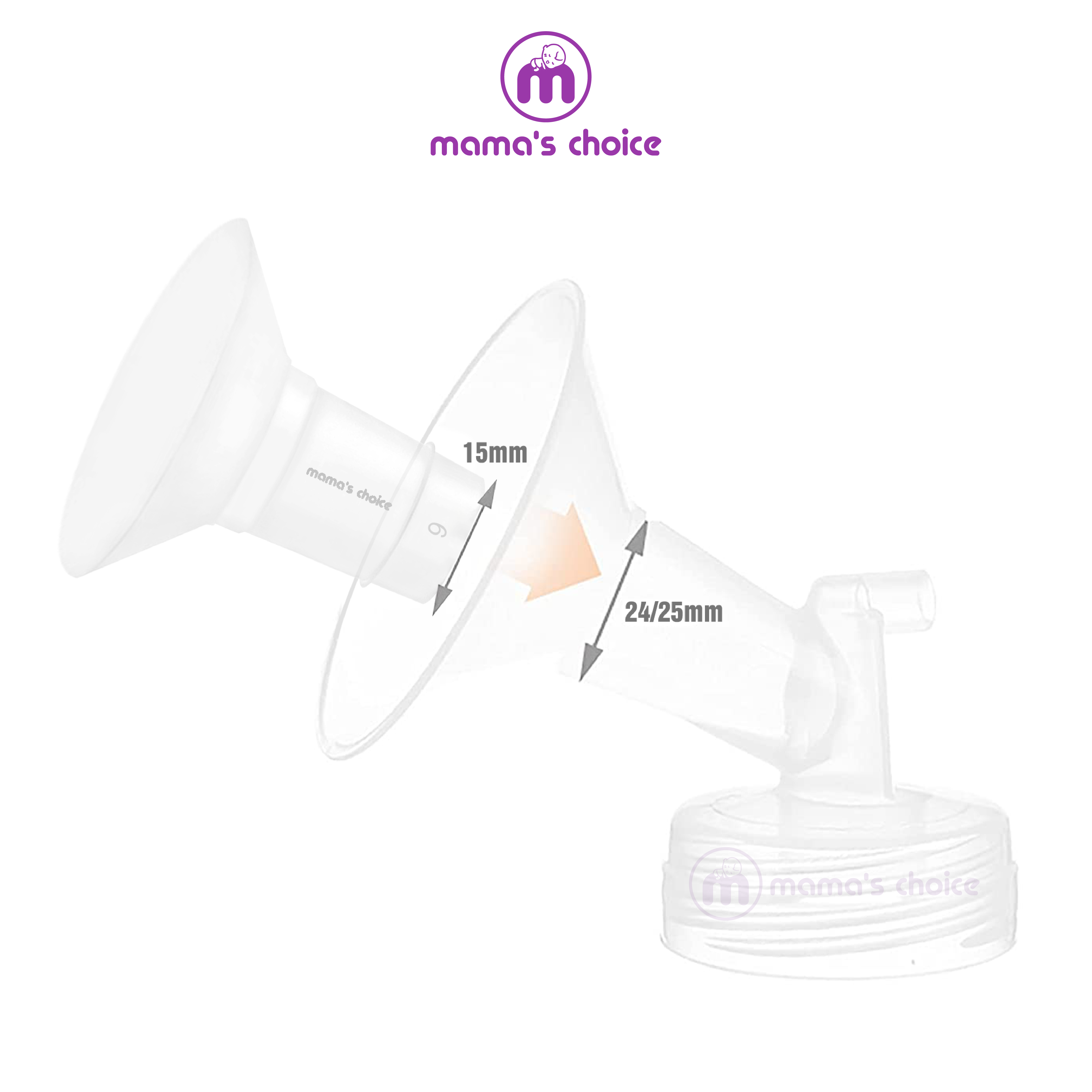 Trợ Phễu Silicone Mama's Choice NewFit, Đệm Hạ Size Phễu Size 15-17-19-21mm, Hút Sữa Hiệu Quả và Êm Ái - 2 Cái GIÁ TỐT