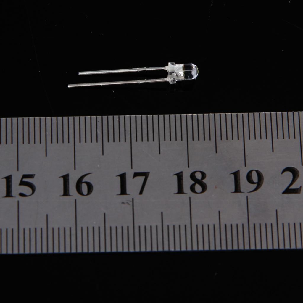 100Piece 3mm White Light LED Light Emitting Diode 25° Viewing Angle