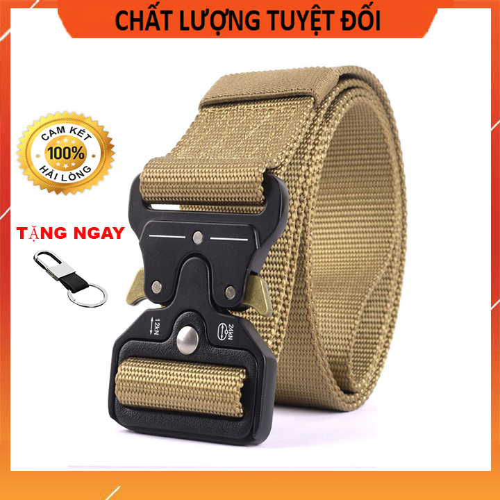 Dây lưng nam, thắt lưng nam đẹp vải dù, Khóa cài, chất liệu hợp kim cao cấp