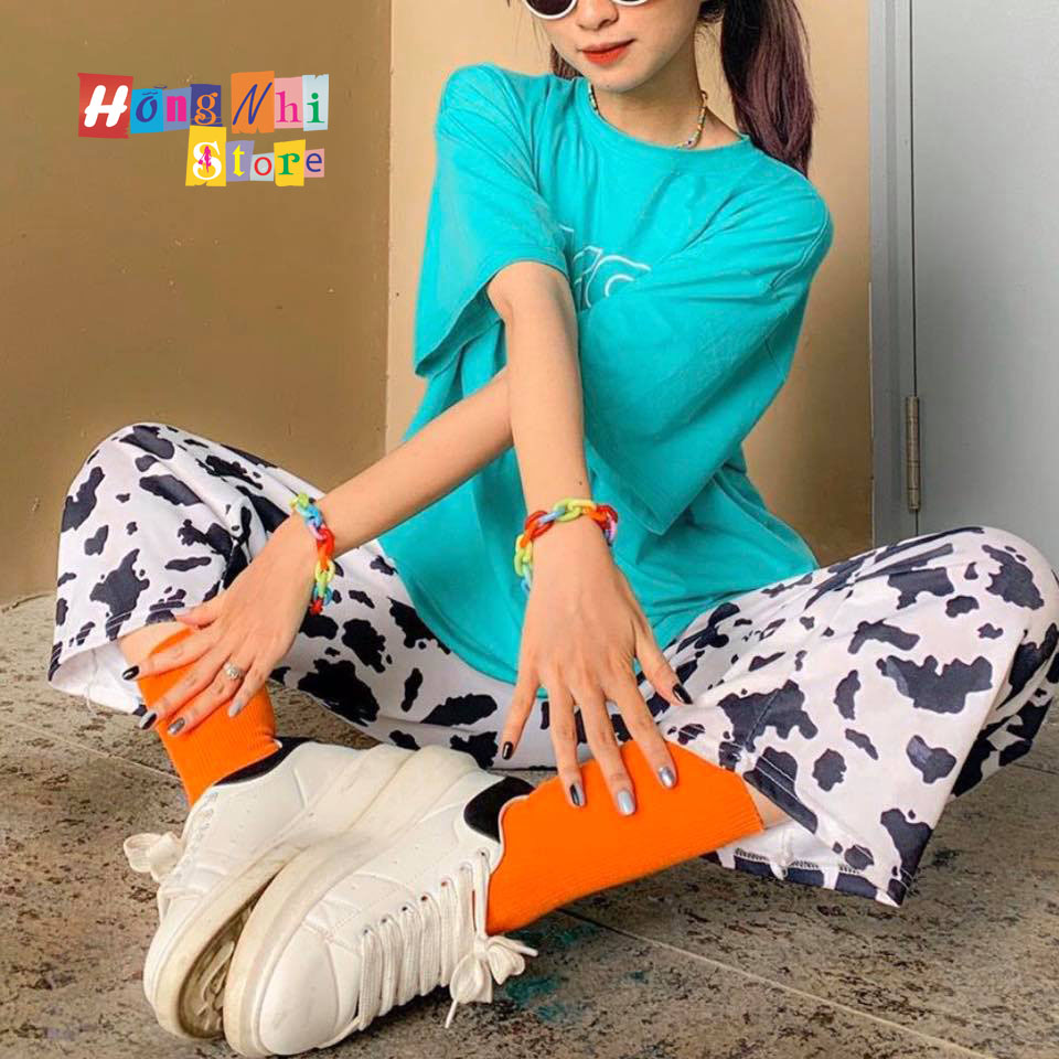 Quần Cartoon Pant Unisex Quần Hoạt Hình Lửng Ống Rộng Lưng Thun- MM