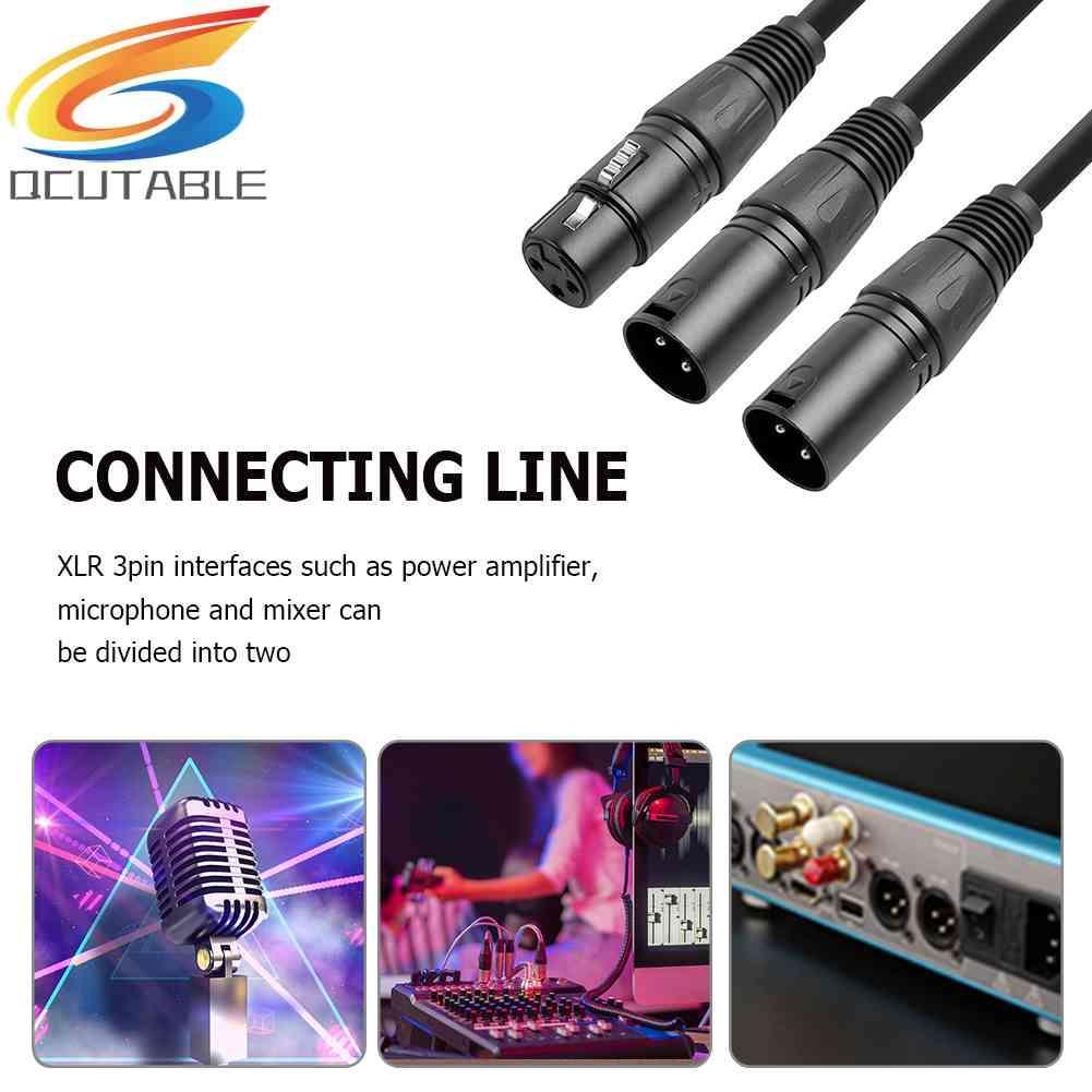 Cáp Chia 3 Pin XLR Sang XLR KéP HìNh Chữ Y 50cm - MàU Đen