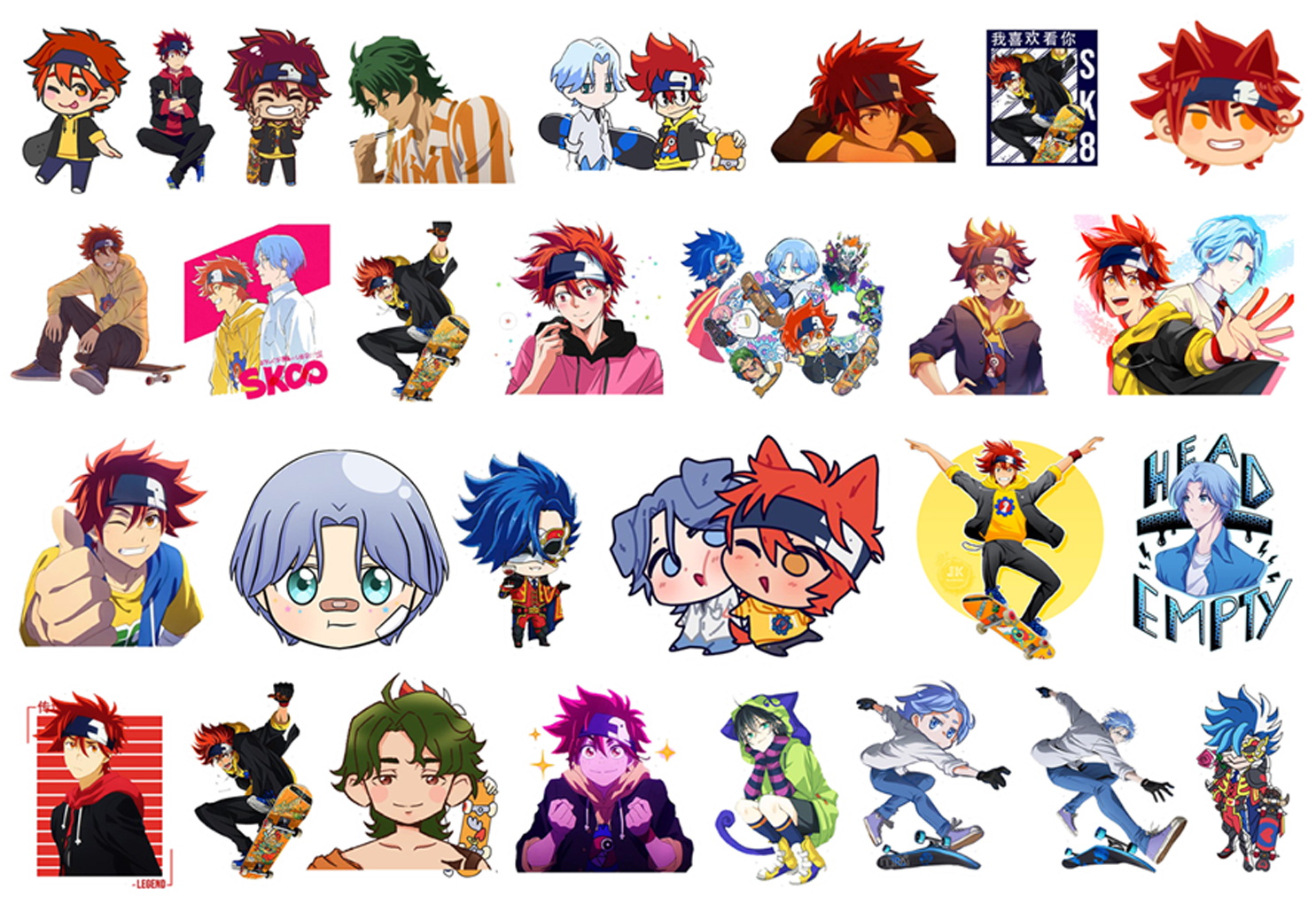 Sticker SK8 The Infinity Set 30