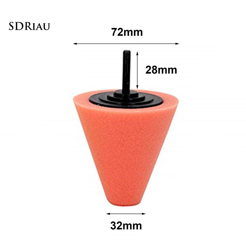 Set 3 / 4 / 5 / 6 Miếng Xốp Hình Nón Nhiều Màu Sắc Dùng Để Đánh Bóng Xe Hơi