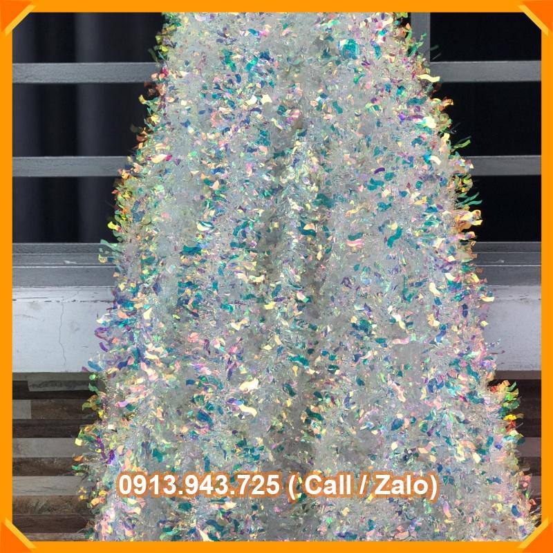 Dây kim tuyến xà cừ lấp lánh 7 màu trang trí noel