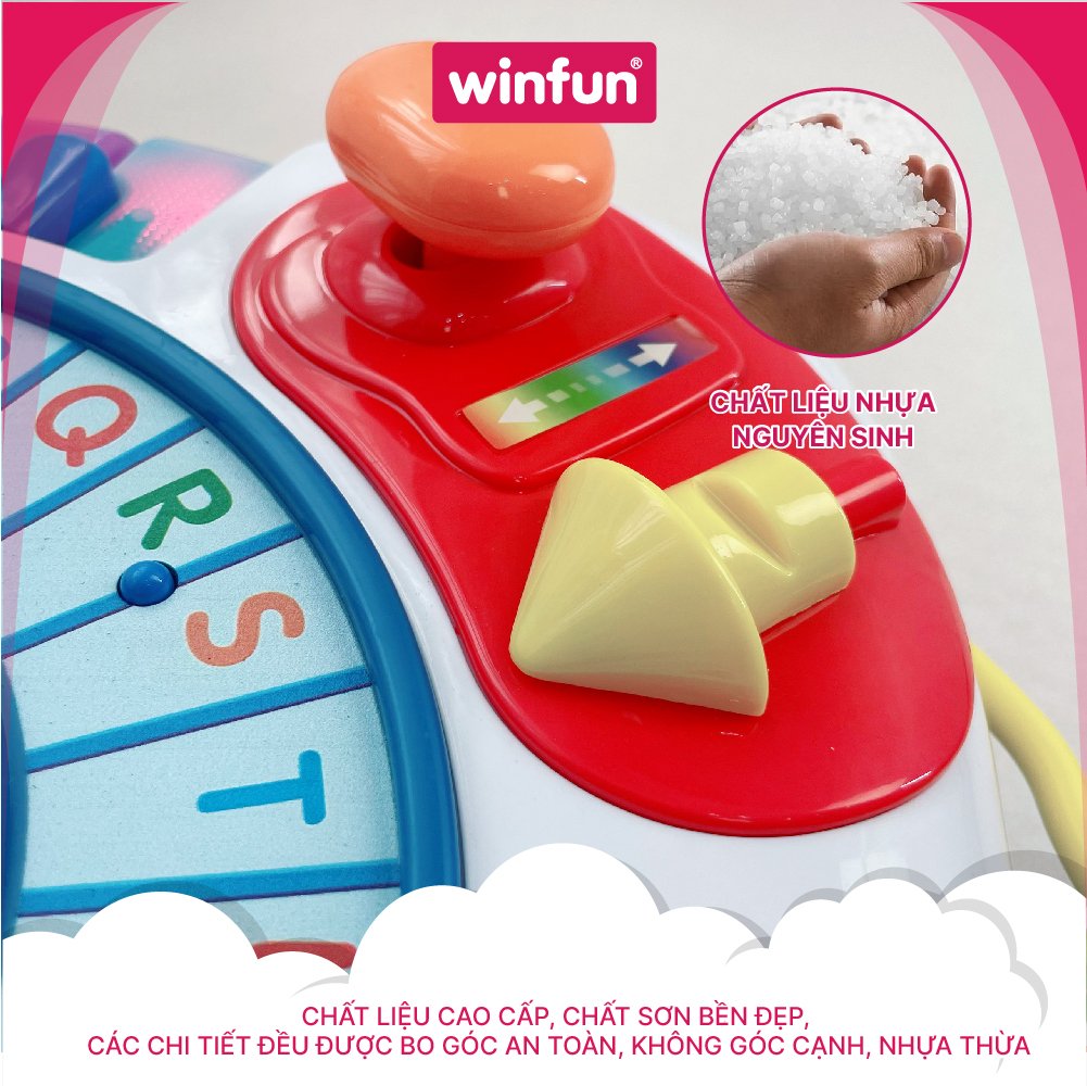 Bàn nhạc cho bé - tập đứng - học chữ - đồ chơi có nhạc 0801 hiệu Winfun giúp bé vừa chơi vừa học, phát triển kỹ năng