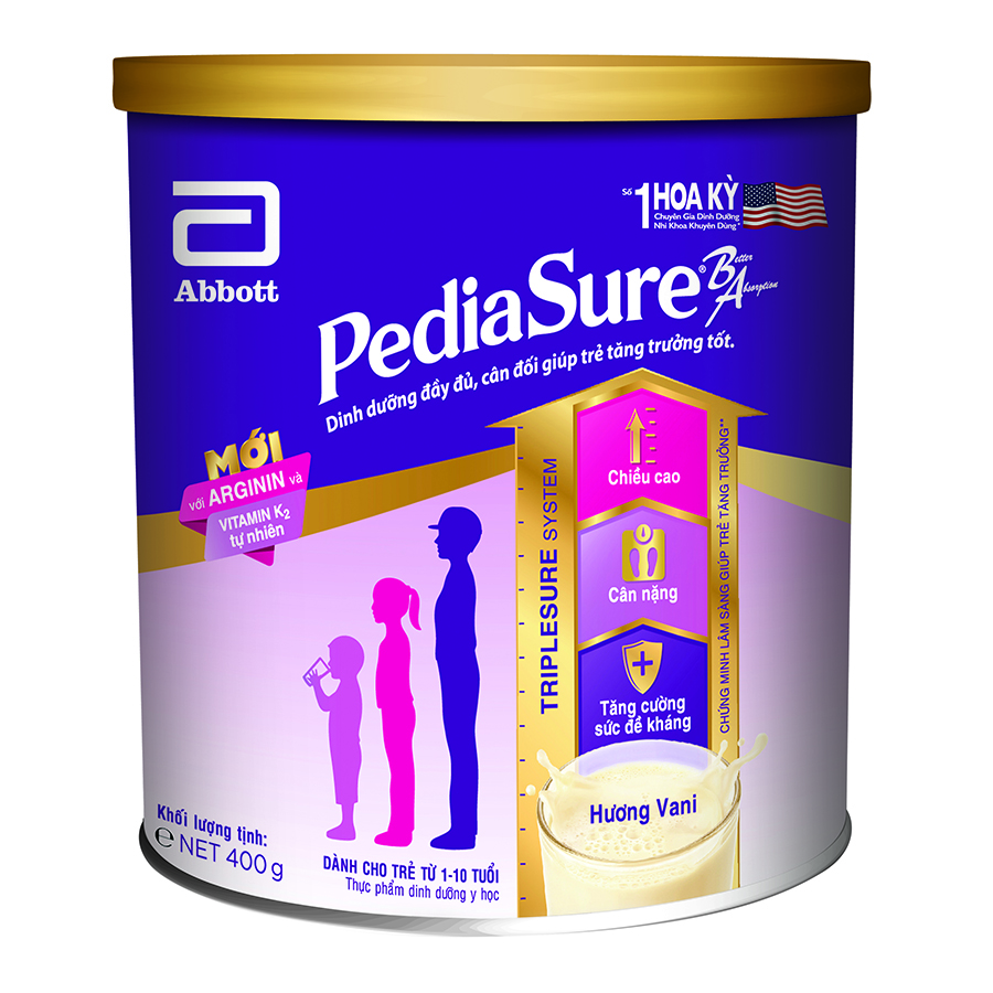 Sữa bột Abbott Pediasure cho trẻ từ 1 - 10 tuổi (400g)