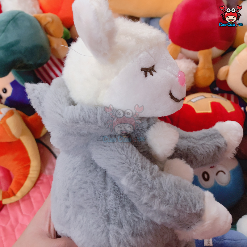 Cừu bông mặc áo có mũ dễ thương - Gấu bông cừu cute quà tặng cho bé