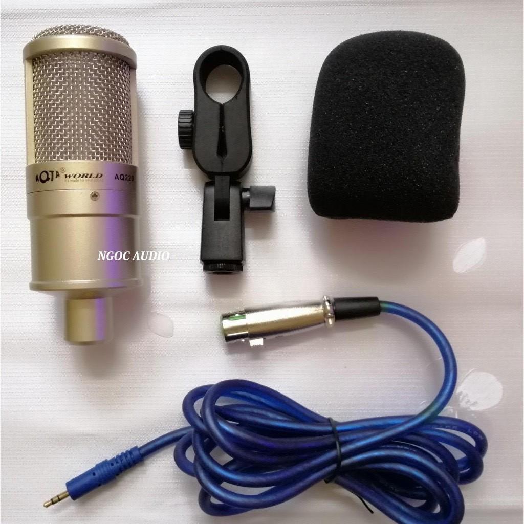 Mic Thu Âm AQTA AQ220 FREE SHIP Hàng Loại 1 , Chât Âm Cực Hay , Thiết Kế Bo Tròn , Cầm Đầm Tay . Bảo Hành 12 Tháng