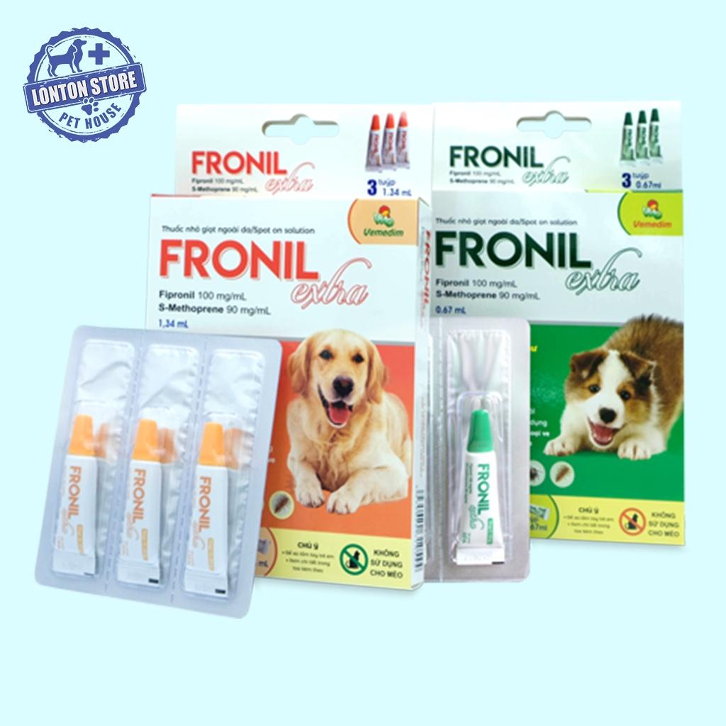 Tube nhỏ ve Fronil Extra - Diệt Ve, Rận, Bọ Chét Cho Chó Mèo - Lonton Store