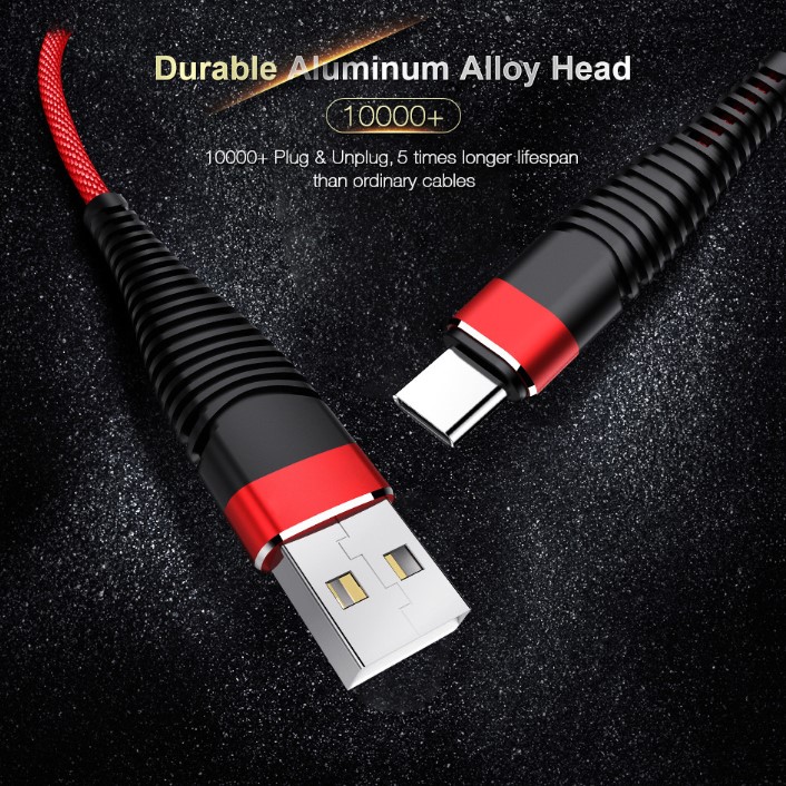 Cáp Sạc Nhanh 3.0 MICRO USB CHÍNH HẢNG CAPARIES Siêu Bền 1 Mét - Dây dù 6 Lớp, Đúc Nguyên Khối, Sạc Nhanh 3.0