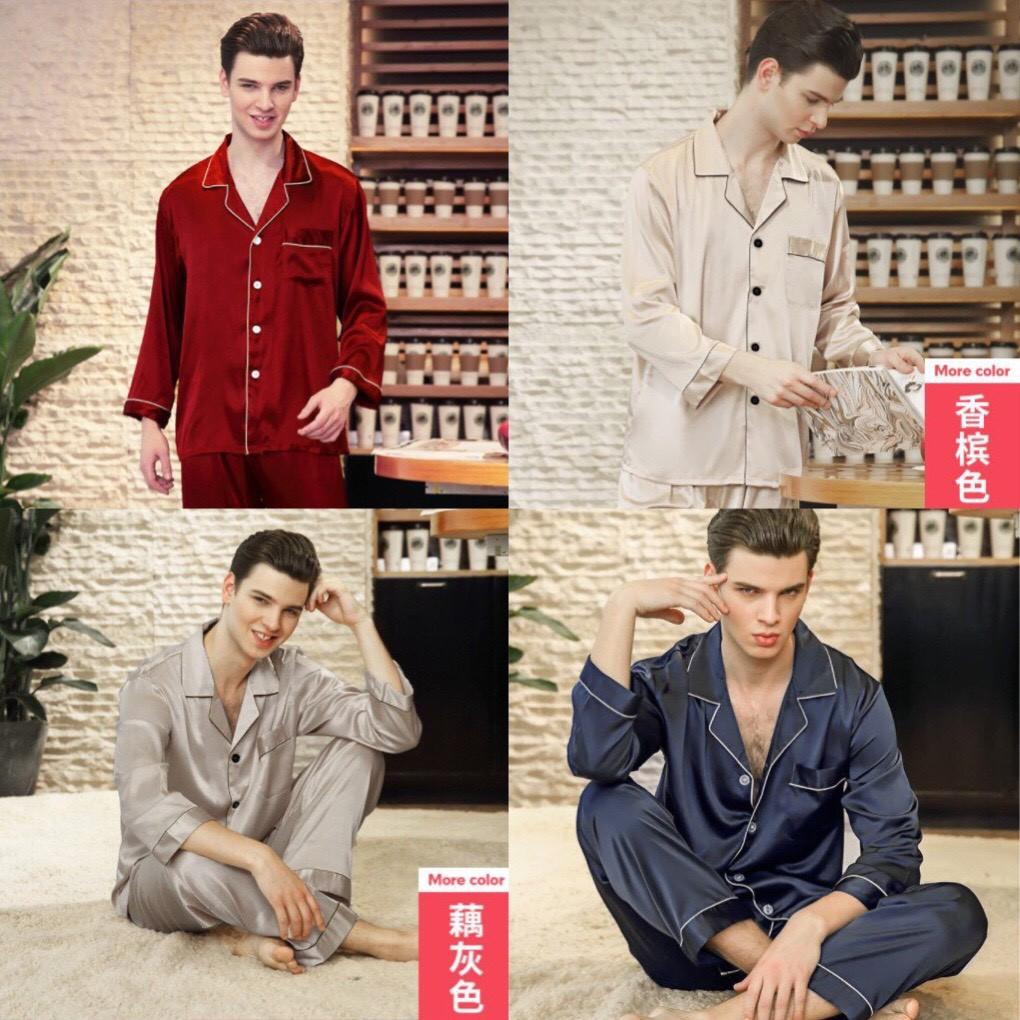Bộ Pijama lụa Quảng Châu cao cấp, mềm mịn nhẹ mướt tay, size L-3XL