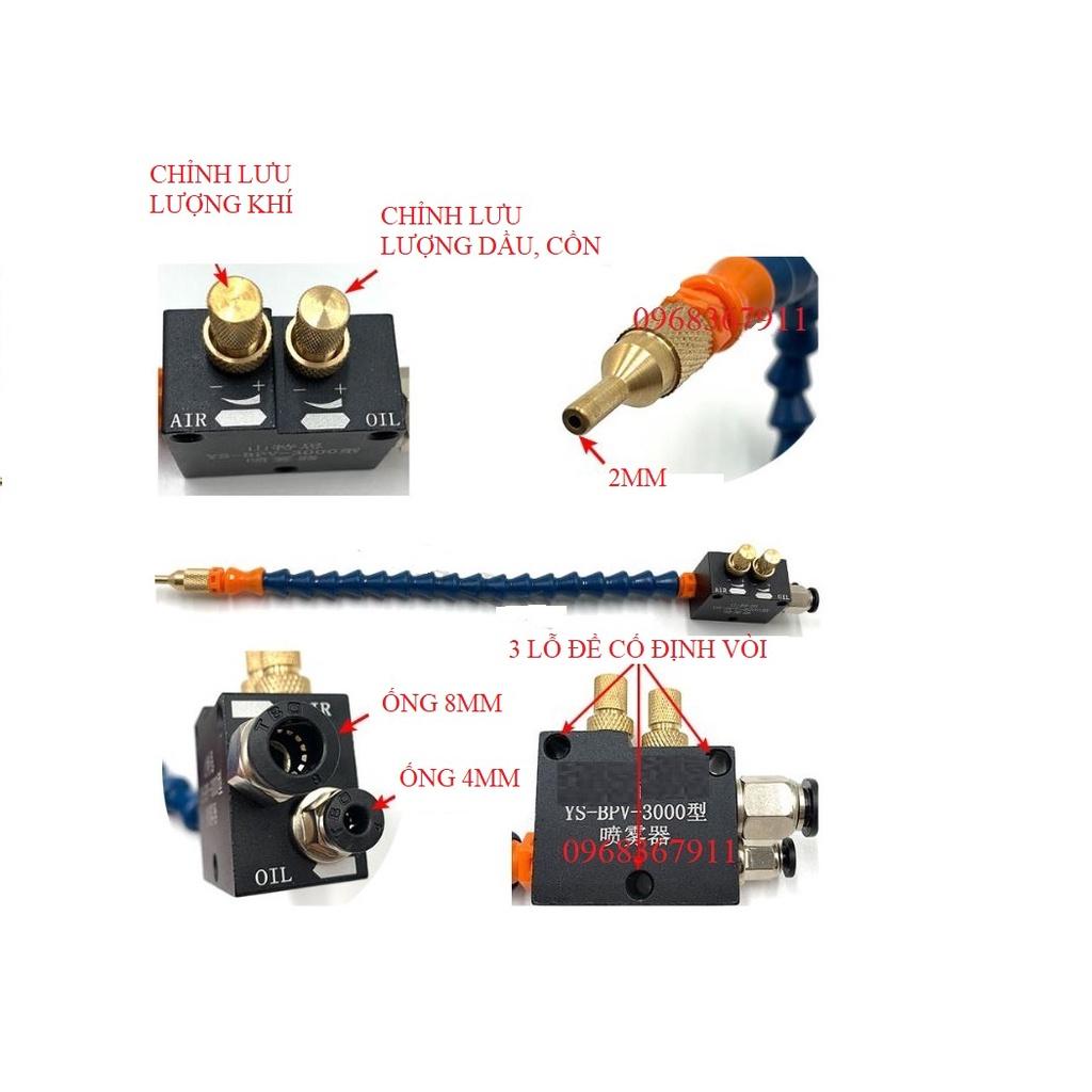 Vòi phun sương làm mát máy CNC, vòi phun sương cho máy tiện CNC PHUN CỒN TƯỚI NGUỘI YS-BPV-3000