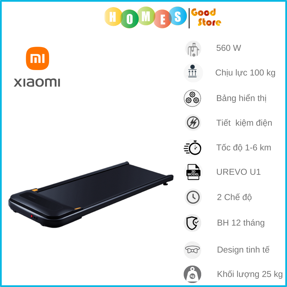 Máy Chạy Bộ Thông Minh Xiaomi KingSmith G1 Model 2023 Kết Nối App Tốc Độ Tối Đa 12 Km/Giờ Công Suất 918 W - Hàng Nhập Khẩu