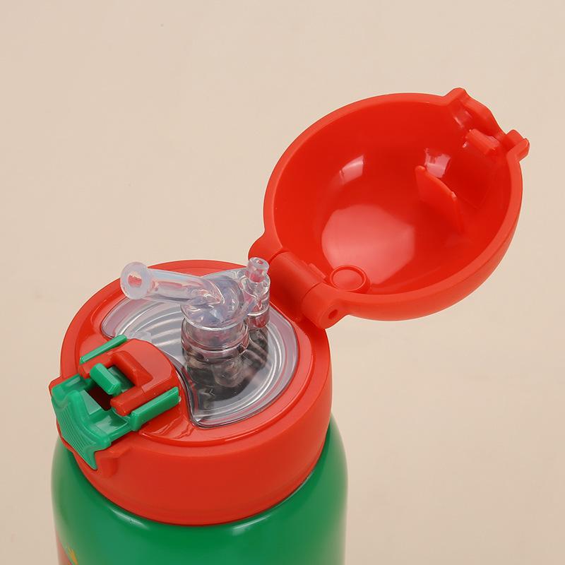 550Ml Trẻ Em Inox Ống Hút Giữ Nhiệt Cốc Tập Uống Có Túi Hoạt Hình Chống Rò Rỉ Chân Không Trẻ Nhiệt Nước cho Trường Học