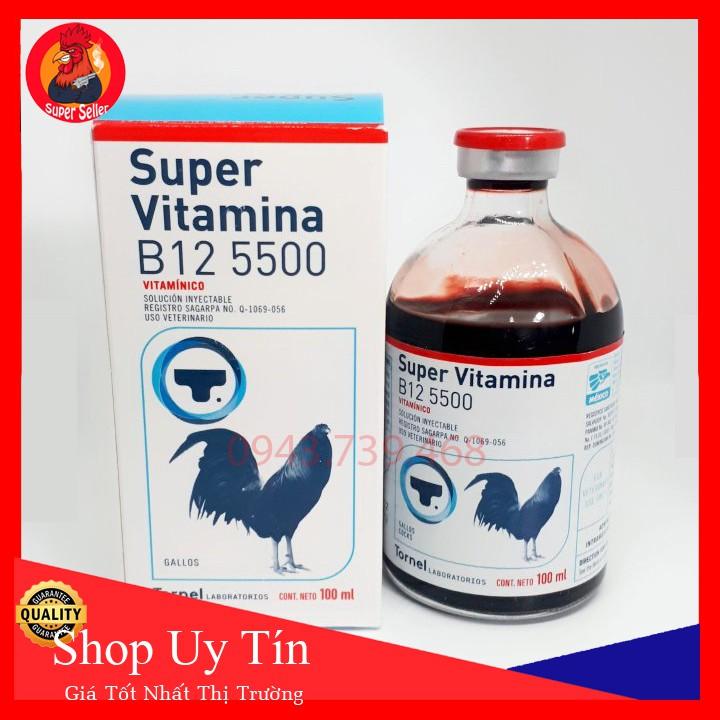 Super Vitamin B12 5500 10ml-Chích Gà Tăng Bo Tải Cựa-Nhập Khẩu USA