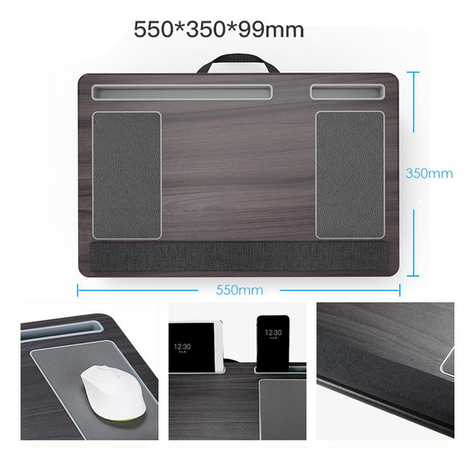 Computer Laptop Table Stand with Wrist Rest  Brown