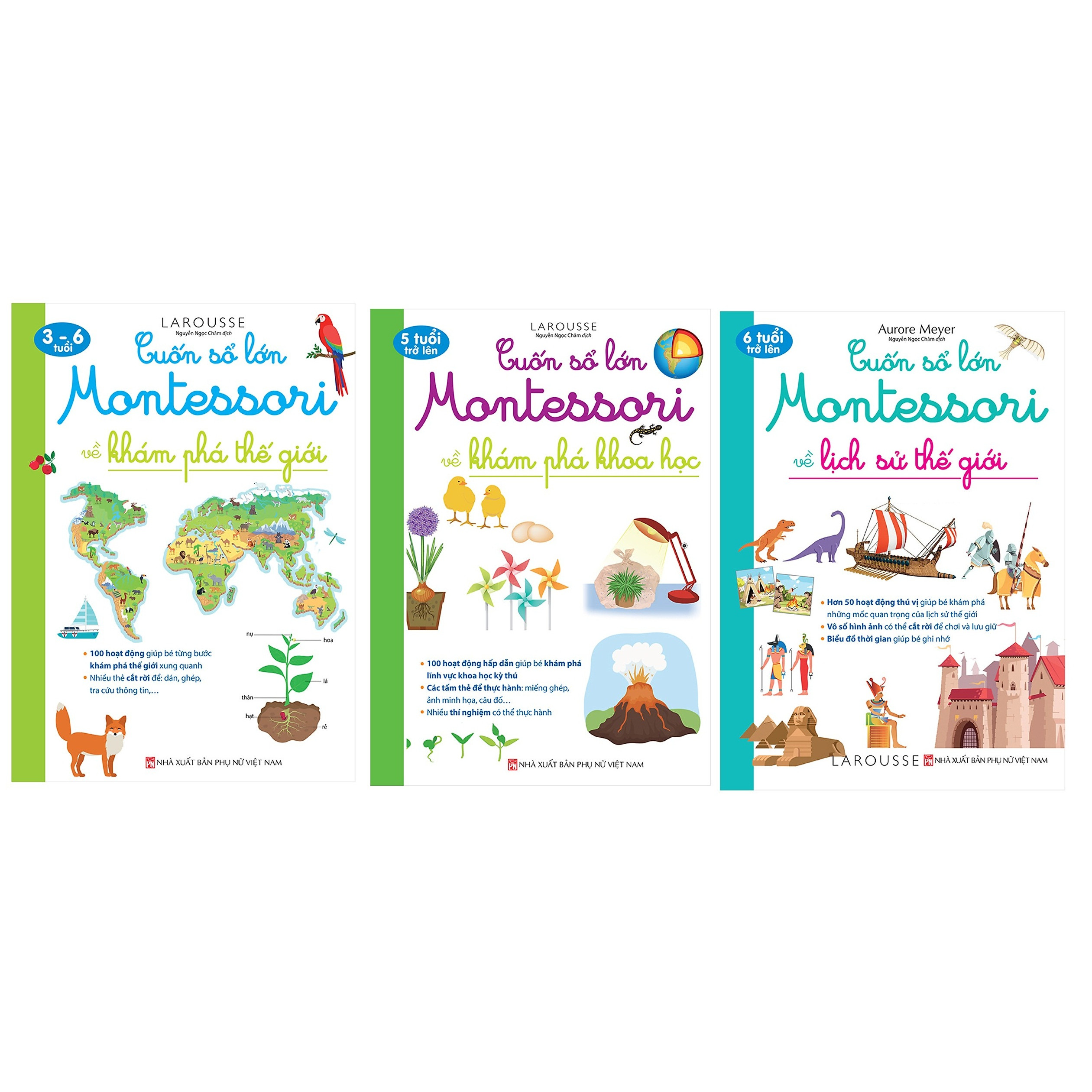 Bộ 3 cuốn sách Cuốn Sổ lớn Montessorry