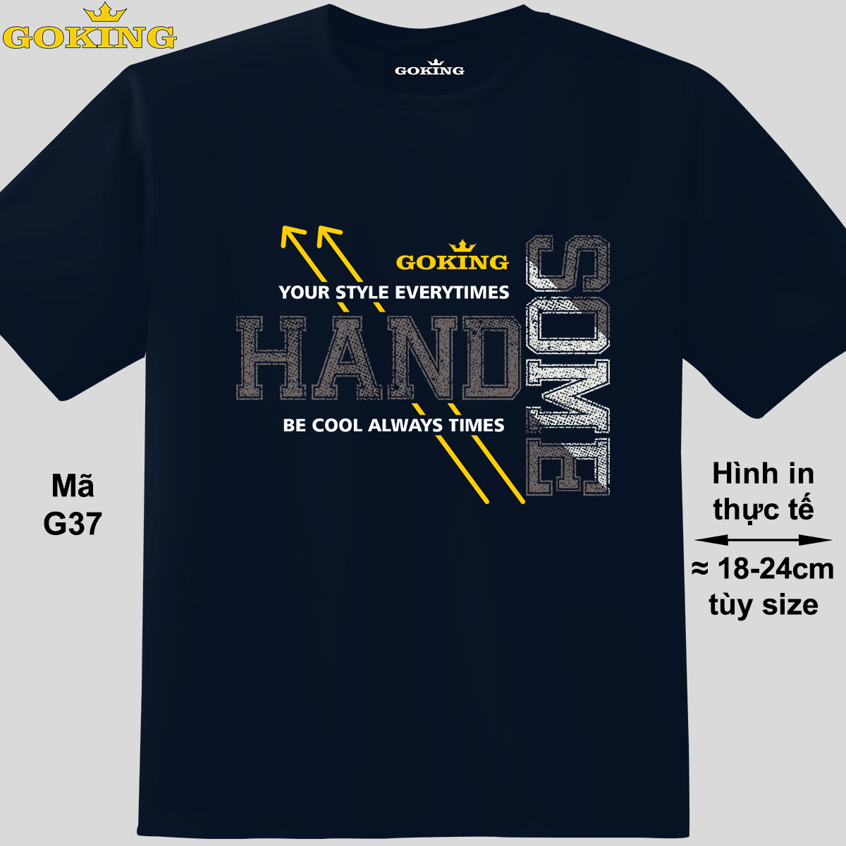 HANDSOME, mã G37. Áo thun in chữ siêu đẹp, form unisex cho nam nữ, trẻ em. Áo phông GOKING hàng hiệu, công nghệ in Nhật Bản sắc nét. Quà tặng cao cấp cho gia đình, cặp đôi, doanh nghiệp.