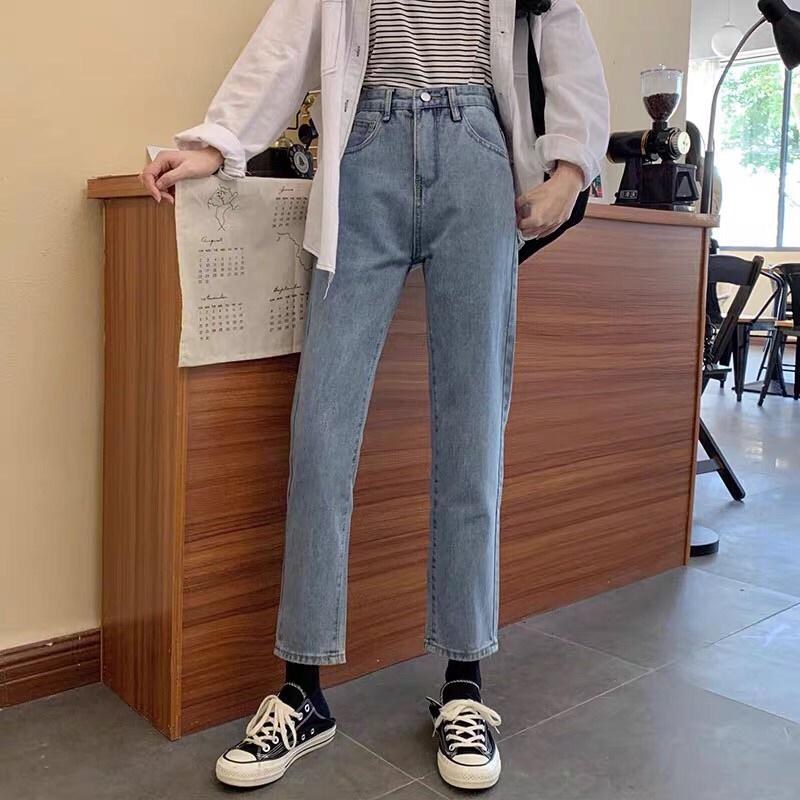 Quần jean baggy nữ lưng cao