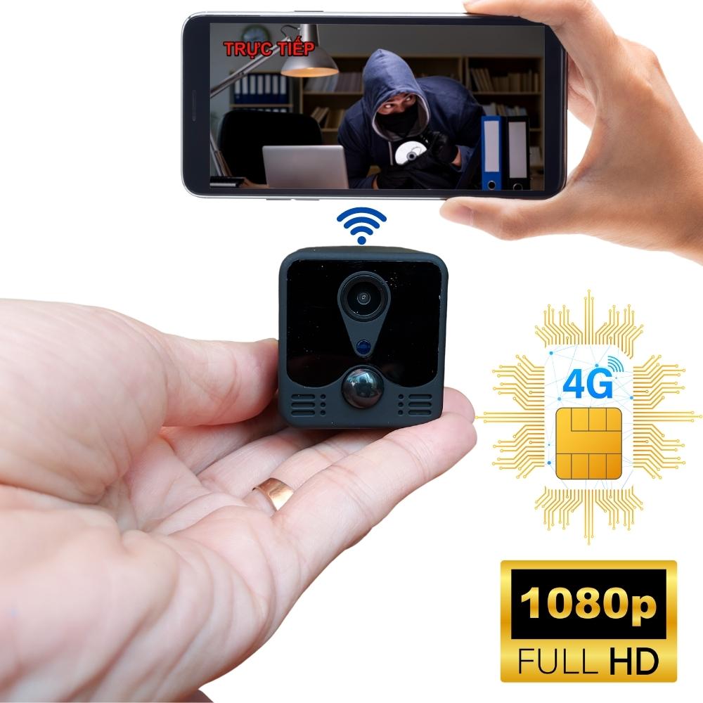 Camera mini siêu nhỏ X7D dùng sim 4G xem từ xa