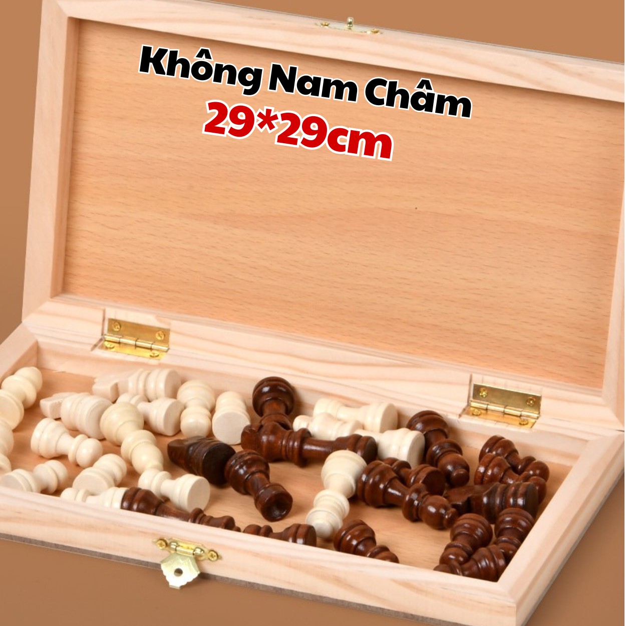 [CHỌN SIZE BÀN CỜ] Bộ Cờ Vua Nam Châm 29cm 34cm và 39cm D Danido Bằng Gỗ Thông Cao Cấp, An Toàn Chính Hãng