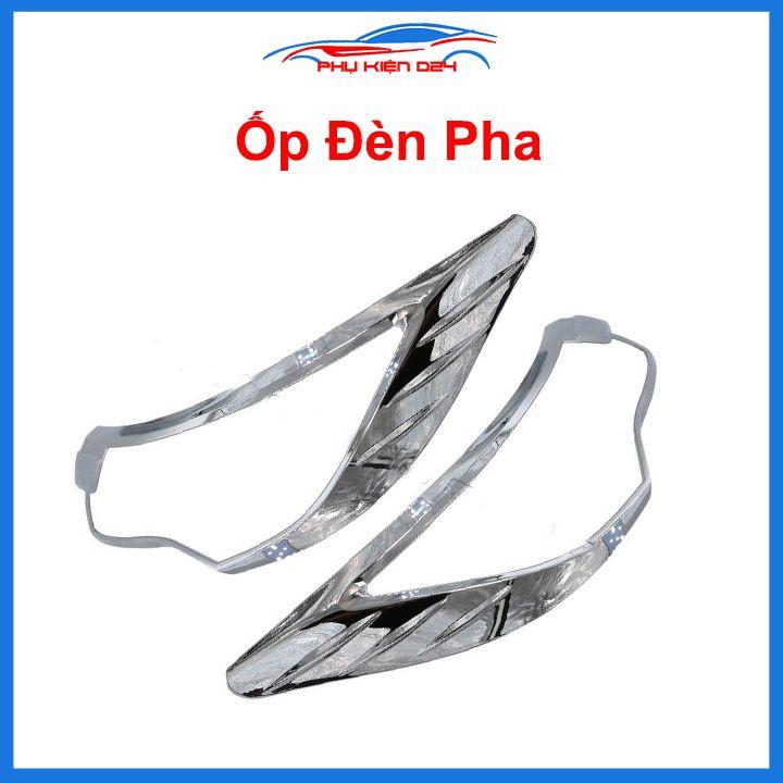 Ốp viền đèn pha hậu mạ crom Pajero Sport 2019-2020 chống trầy trang trí bảo vệ xe